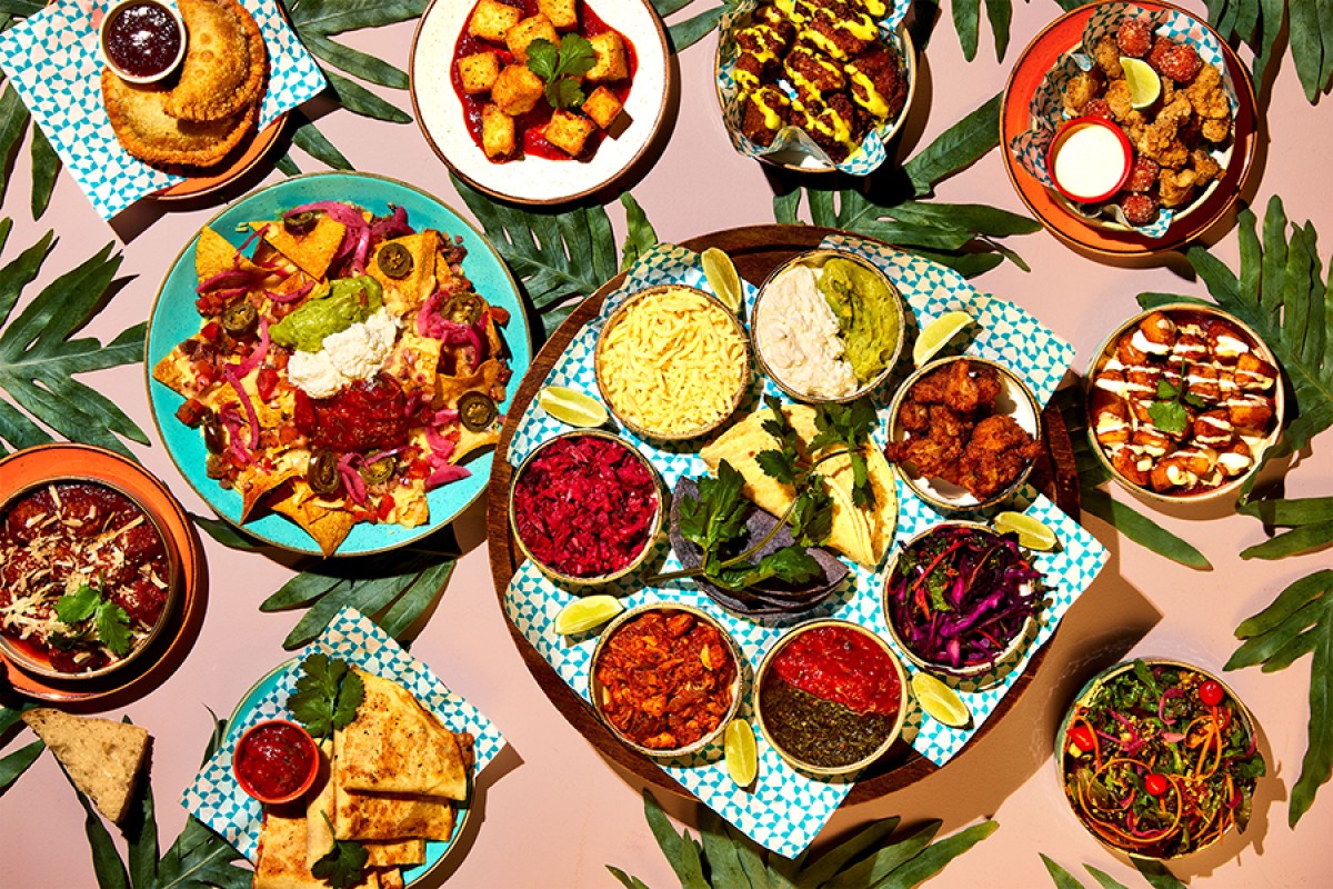 A colourful array of Mexican and South American dishes at Las Iguanas restaurant